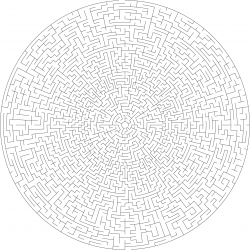 Large circular maze